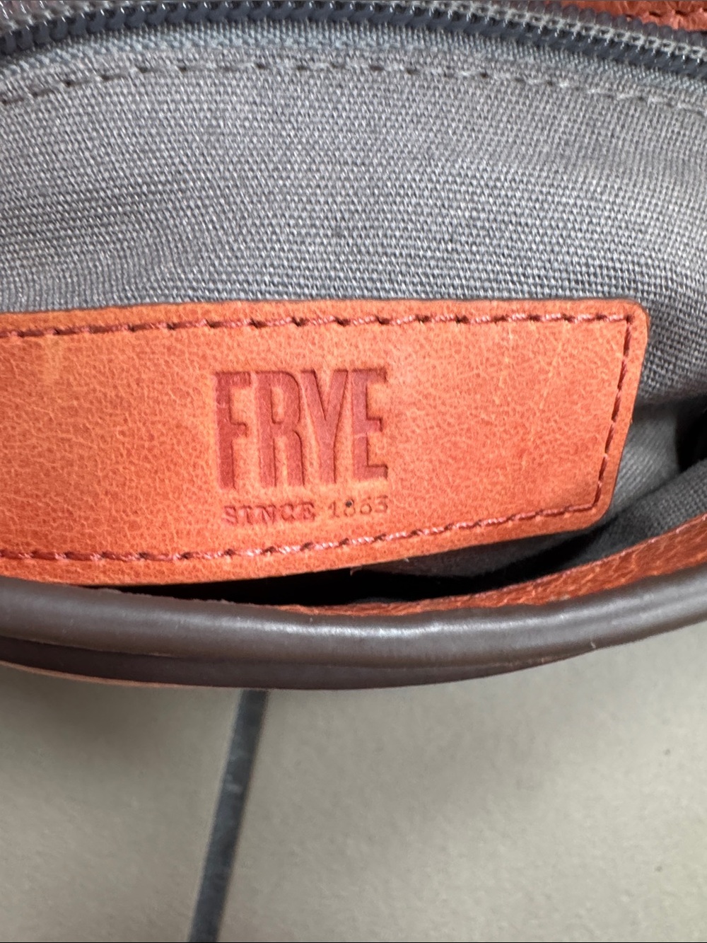 Frye Orange Leather Flap Crossbody - Picture 5 of 8